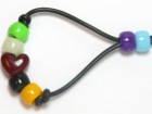 Salvation Bracelet 06 Blood Heart Crayon Lime Black Imitation Leather